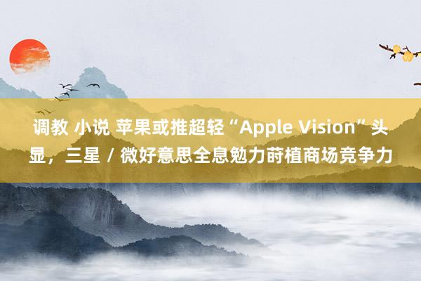 调教 小说 苹果或推超轻“Apple Vision”头显，三星 / 微好意思全息勉力莳植商场竞争力